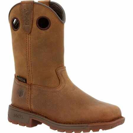 ROCKY Kids' Legacy 32 Waterproof Western Boot, BROWN, M, Size 9 RKW0378C